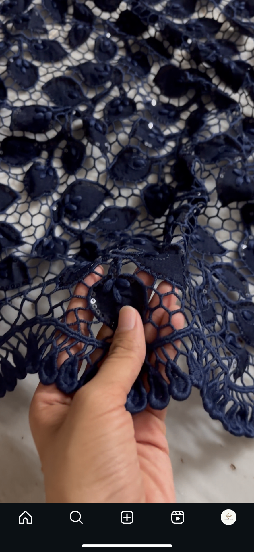 Cutwork fabric for the long jacket