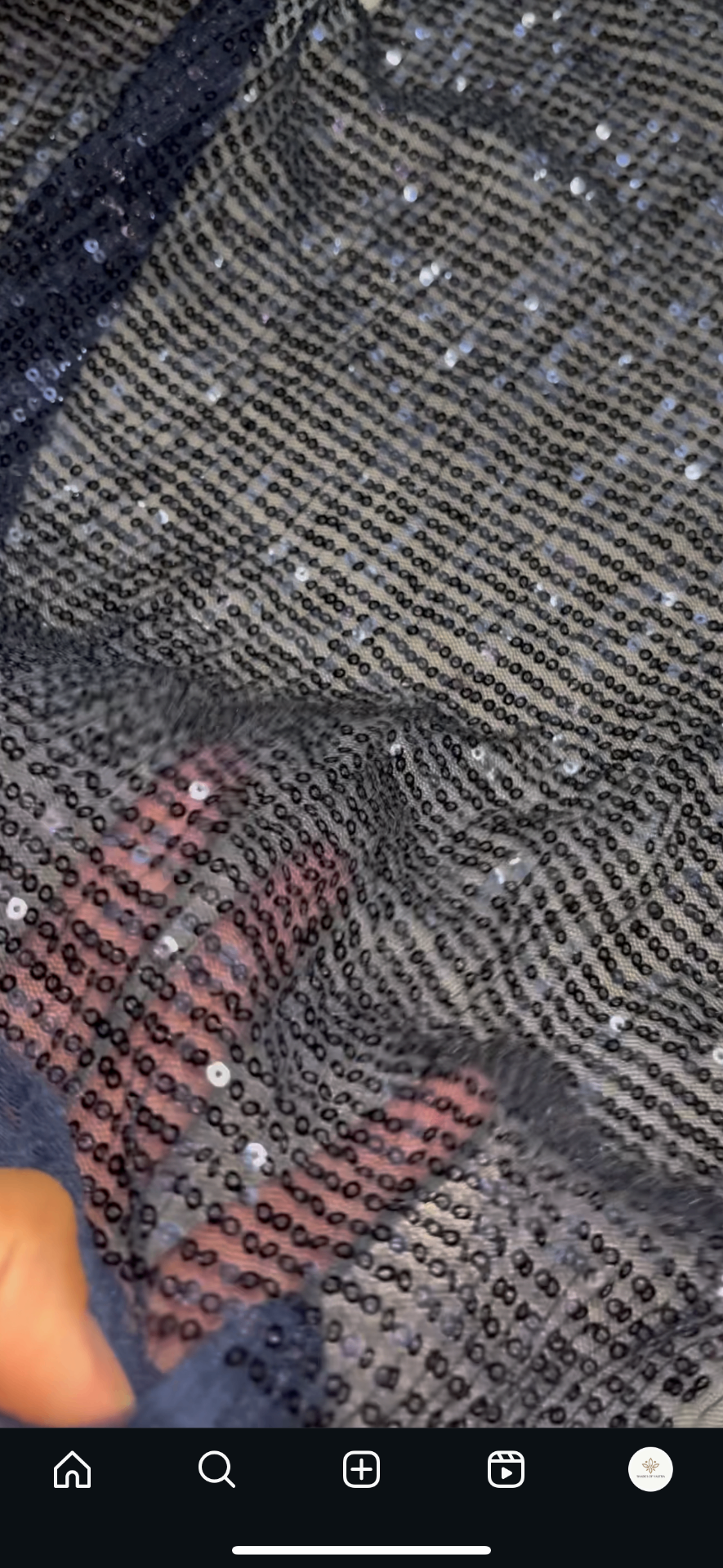 Sequins fabric for the blouse