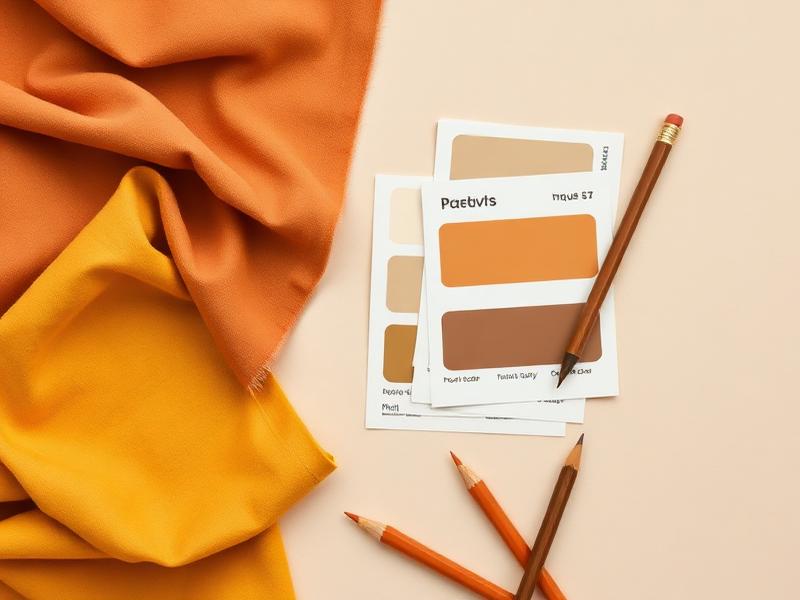 Fabric swatches and design palette
