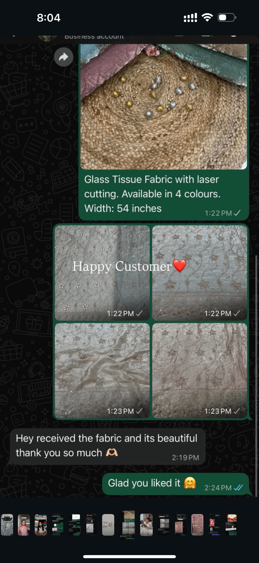 Happy customer: received the fabric and it's beautiful