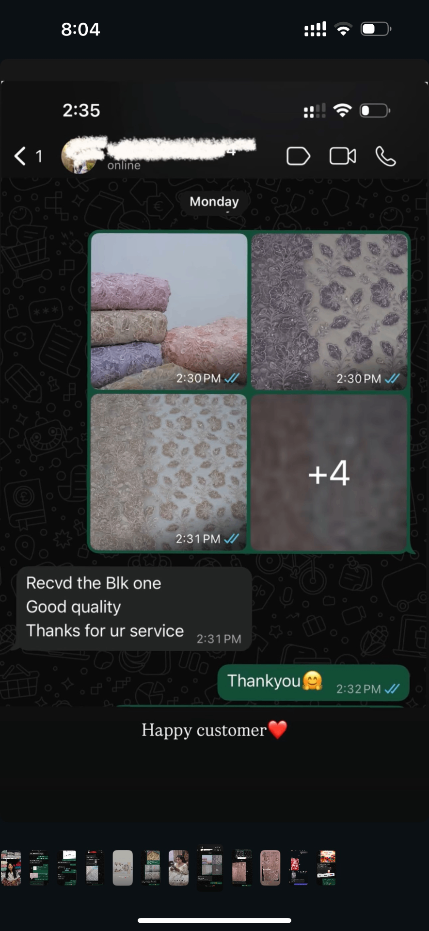 Happy customer: good quality, thanks for ur service